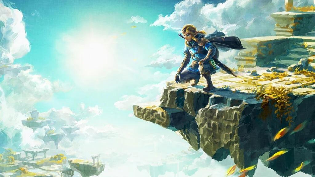 image of zelda kneeling in game